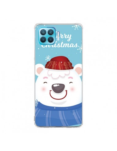 Coque Oppo Reno4 Lite Ours Blanc de Noël Merry Christmas - Nico