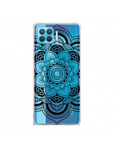 Coque Oppo Reno4 Lite Mandala Noir Azteque Transparente - Nico