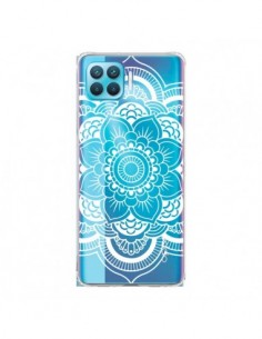 Coque Oppo Reno4 Lite Mandala Blanc Azteque Transparente...