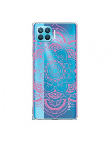 Coque Oppo Reno4 Lite Mandala Rose Clair Azteque Transparente - Nico