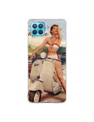 Coque Oppo Reno4 Lite Pin Up With Love From Monaco Vespa Vintage - Nico