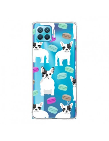 Coque Oppo Reno4 Lite Chiens Bulldog Français Macarons Transparente - Pet Friendly