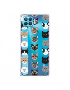 Coque Oppo Reno4 Lite Chats Transparente - Pet Friendly