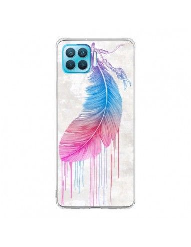 Coque Oppo Reno4 Lite Plume arc-en-ciel - Rachel Caldwell