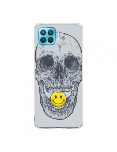 Coque Oppo Reno4 Lite Smiley Face Tête de Mort - Rachel Caldwell