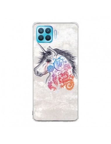 Coque Oppo Reno4 Lite Licorne Muticolore - Rachel Caldwell