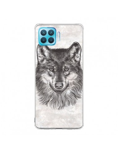 Coque Oppo Reno4 Lite Loup Gris - Rachel Caldwell