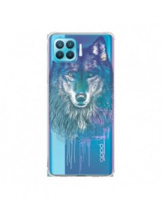 Coque Oppo Reno4 Lite Loup Wolf Animal Transparente -...