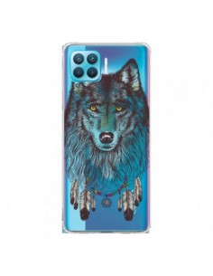 Coque Oppo Reno4 Lite Loup Wolf Attrape Reves...