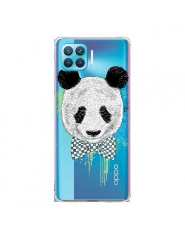 Coque Oppo Reno4 Lite Panda Noeud Papillon Transparente - Rachel Caldwell