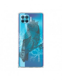 Coque Oppo Reno4 Lite Owl King Chouette Hibou Roi...