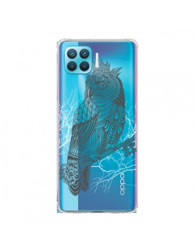 Coque Oppo Reno4 Lite Owl King Chouette Hibou Roi Transparente - Rachel Caldwell