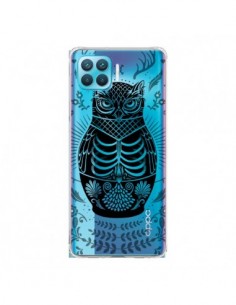 Coque Oppo Reno4 Lite Owl Chouette Hibou Squelette...