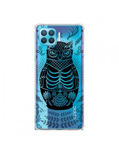 Coque Oppo Reno4 Lite Owl Chouette Hibou Squelette Transparente - Rachel Caldwell