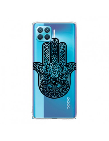 Coque Oppo Reno4 Lite Hamsa Cinq Doigts Main Mauvais Oeil Transparente - Rachel Caldwell