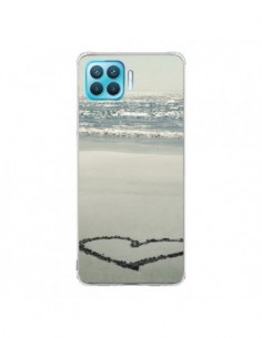 Coque Oppo Reno4 Lite Coeoeur Plage Beach Mer Sea Love...