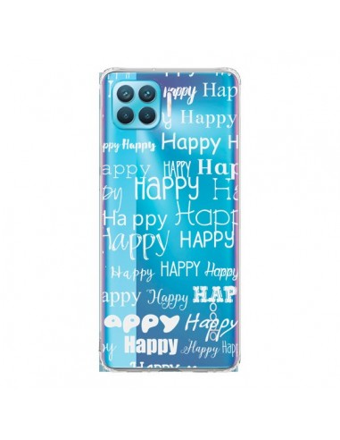 Coque Oppo Reno4 Lite Happy Happy Blanc Transparente - R Delean