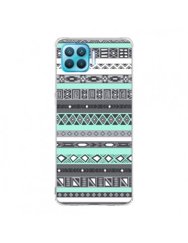 Coque Oppo Reno4 Lite Azteque Aztec Bleu Pastel - Rex Lambo