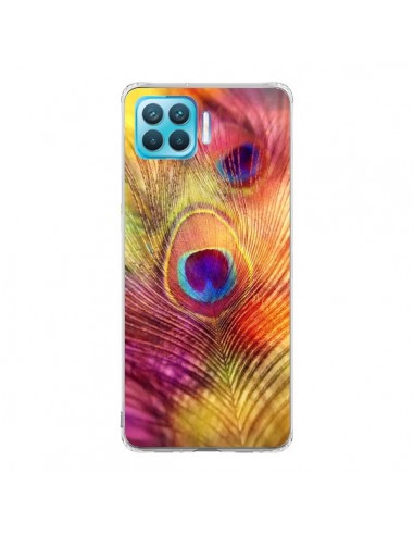 Coque Oppo Reno4 Lite Plume de Paon Multicolore - Sylvia Cook