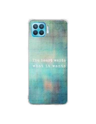 Coque Oppo Reno4 Lite The heart wants what it wants Coeur - Sylvia Cook