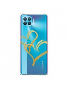 Coque Oppo Reno4 Lite Deux Coeurs Love Amour Transparente...
