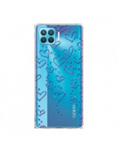 Coque Oppo Reno4 Lite Floating hearts coeurs flottants...