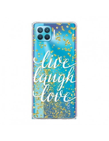 Coque Oppo Reno4 Lite Live, Laugh, Love, Vie, Ris, Aime Transparente - Sylvia Cook