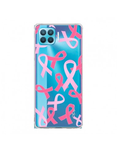 Coque Oppo Reno4 Lite Pink Ribbons Ruban Rose Transparente - Sylvia Cook