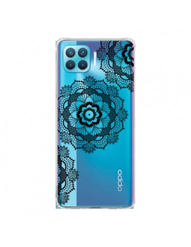 Coque Oppo Reno4 Lite Triple Mandala Noir Black Transparente - Sylvia Cook