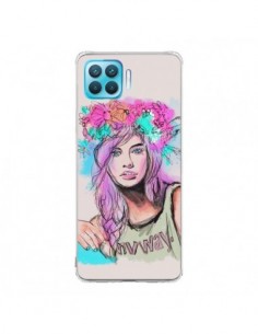 Coque Oppo Reno4 Lite Femme Mannequin Barbara Palvin -...