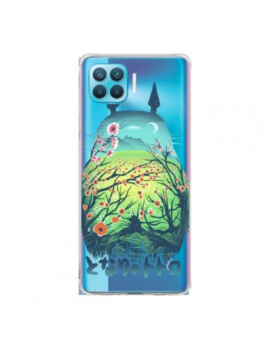 Coque Oppo Reno4 Lite Totoro Manga Flower Transparente - Victor Vercesi