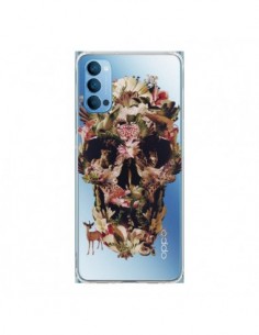 Coque Oppo Reno4 Pro 5G Jungle Skull Tête de Mort...