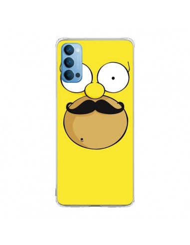 Coque Oppo Reno4 Pro 5G Homer Movember Moustache Simpsons - Bertrand Carriere