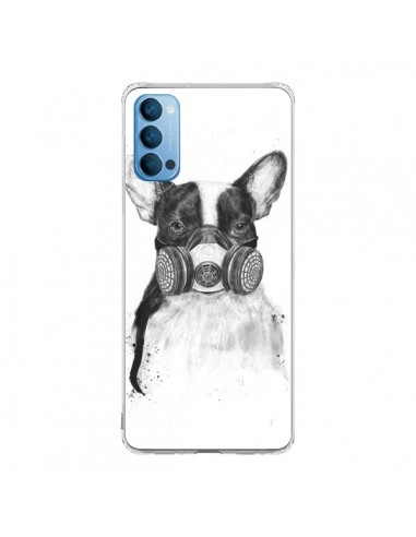 Coque Oppo Reno4 Pro 5G Tagueur Bulldog Dog Chien Big City Life - Balazs Solti