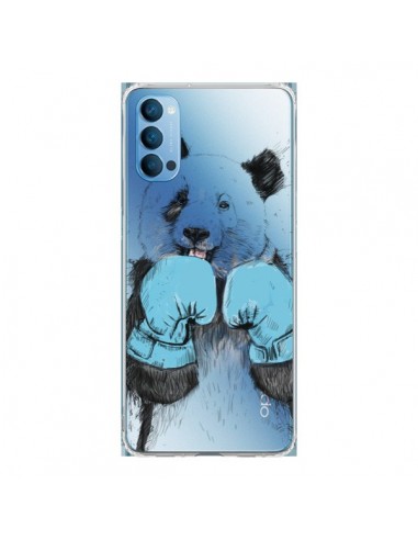 Coque Oppo Reno4 Pro 5G Winner Panda Gagnant Transparente - Balazs Solti