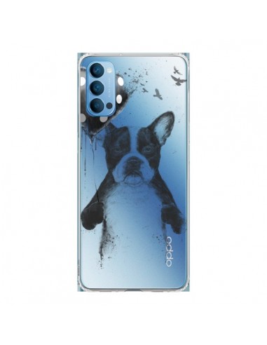 Coque Oppo Reno4 Pro 5G Love Bulldog Dog Chien Transparente - Balazs Solti