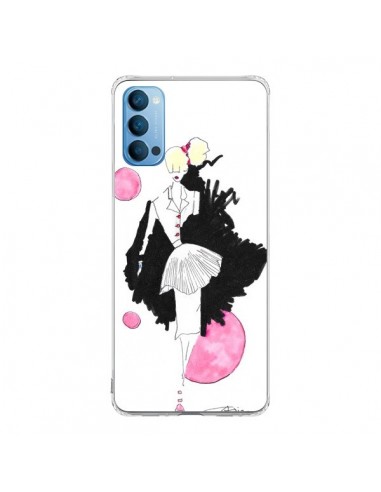 Coque Oppo Reno4 Pro 5G Demoiselle Femme Fashion Mode Rose - Cécile