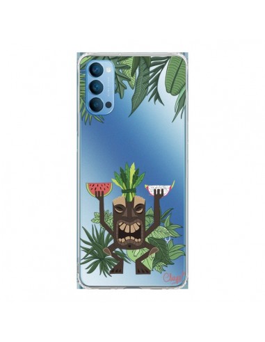 Coque Oppo Reno4 Pro 5G Tiki Thailande Jungle Bois Transparente - Chapo