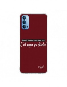 Coque Oppo Reno4 Pro 5G C'est Papa qui Décide Rouge...