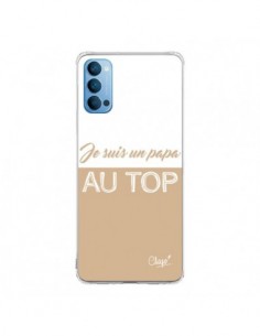 Coque Oppo Reno4 Pro 5G Je suis un Papa au Top Beige - Chapo