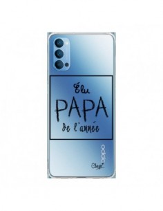 Coque Oppo Reno4 Pro 5G Elu Papa de l'Année Transparente...