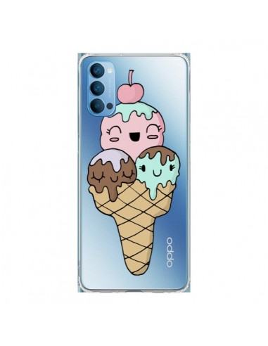 Coque Oppo Reno4 Pro 5G Ice Cream Glace Summer Ete Cerise Transparente - Claudia Ramos