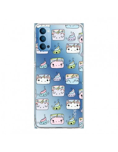 Coque Oppo Reno4 Pro 5G Licorne Unicorn Cute Swag Transparente - Claudia Ramos