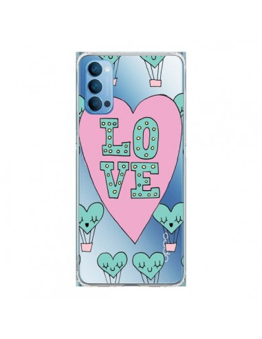 Coque Oppo Reno4 Pro 5G Love Nuage Montgolfier Transparente - Claudia Ramos