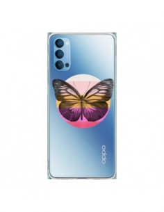 Coque Oppo Reno4 Pro 5G Papillon Butterfly Transparente -...