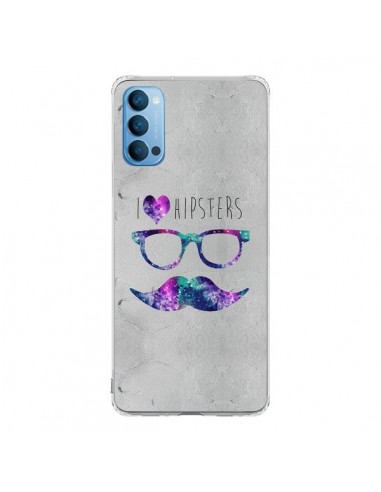 Coque Oppo Reno4 Pro 5G I Love Hipsters - Eleaxart