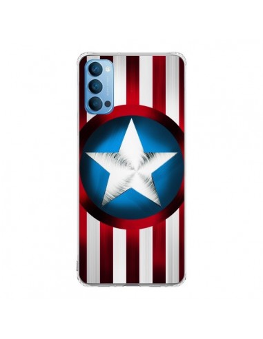 Coque Oppo Reno4 Pro 5G Captain America Great Defender - Eleaxart