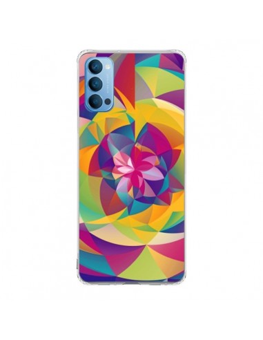 Coque Oppo Reno4 Pro 5G Acid Blossom Fleur - Eleaxart