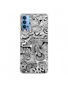 Coque Oppo Reno4 Pro 5G Reflejo Reflet Noir et Blanc -...