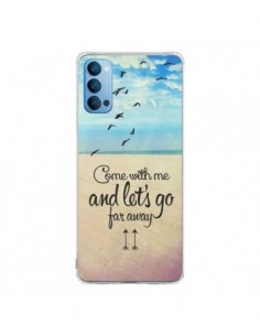 Coque Oppo Reno4 Pro 5G Let's Go Far Away Beach Plage -...